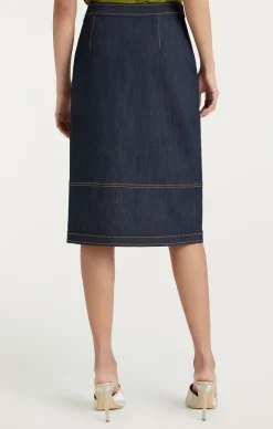 Cinq à Sept Acacia Skirt Indigo Sale