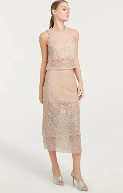 Cinq à Sept Adalaide Skirt Oyster Hot
