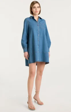 Cinq à Sept Adette Dress LightWash Hot