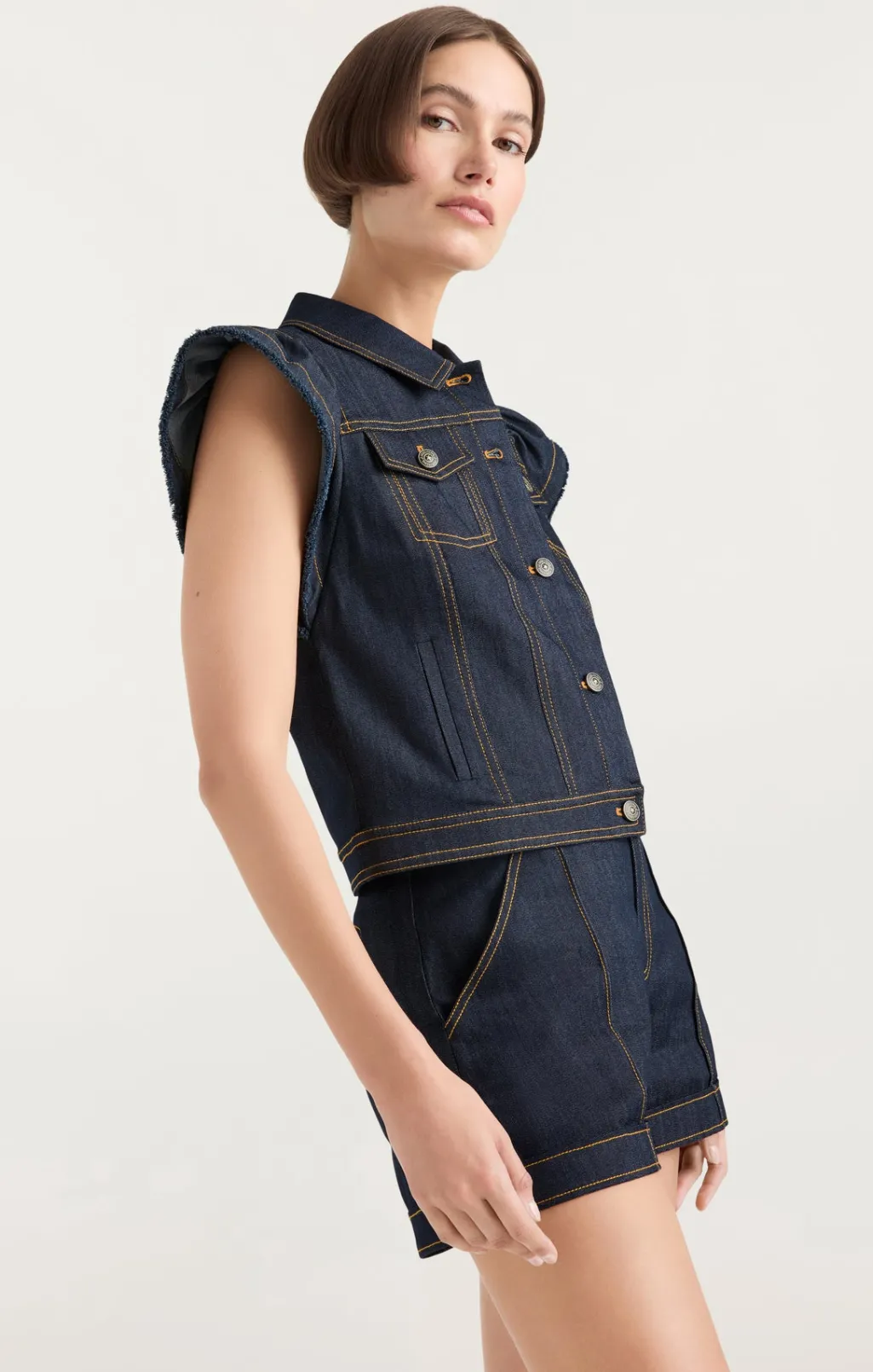 Cinq à Sept Adley Vest Indigo Discount