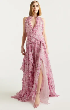 Cinq à Sept Agatha Gown VibrantPlumMulti New