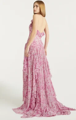 Cinq à Sept Agatha Gown VibrantPlumMulti New
