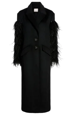 Cinq à Sept Ali Coat Black New