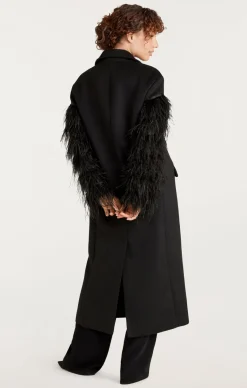 Cinq à Sept Ali Coat Black New
