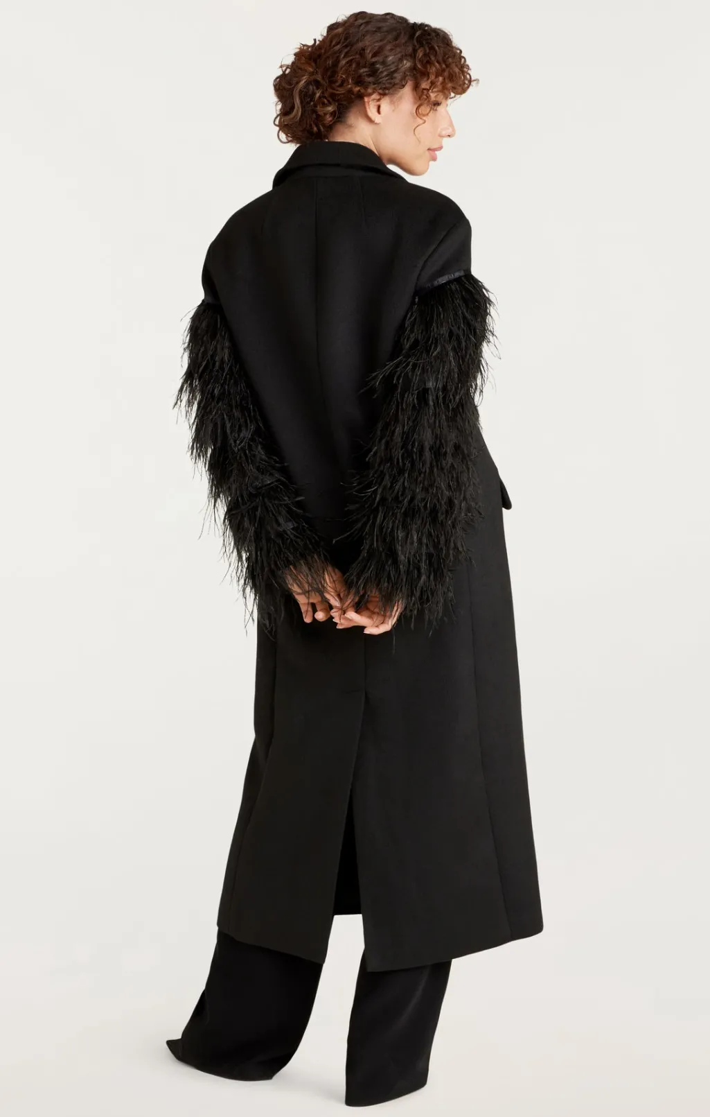 Cinq à Sept Ali Coat Black New