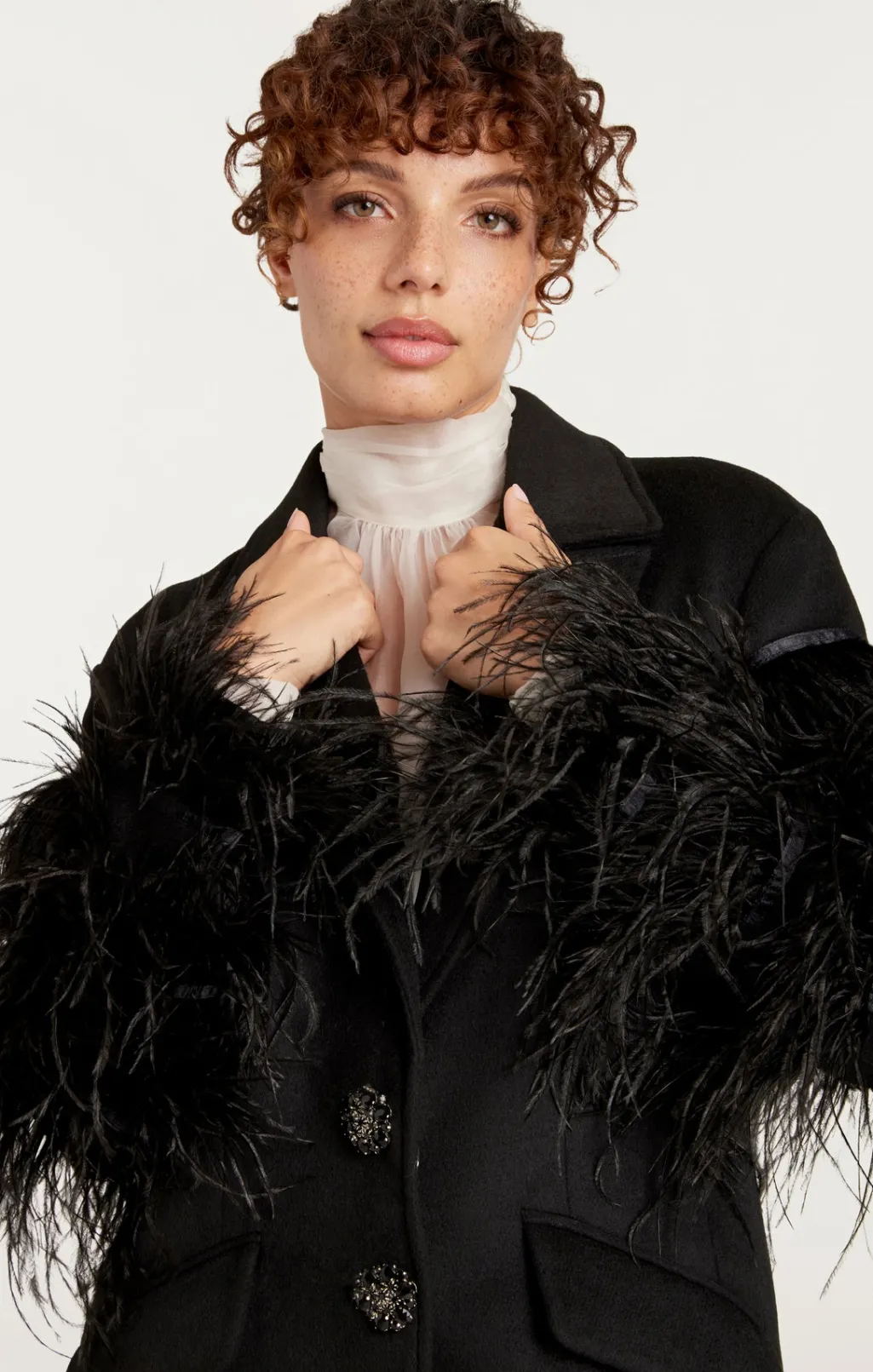 Cinq à Sept Ali Coat Black New