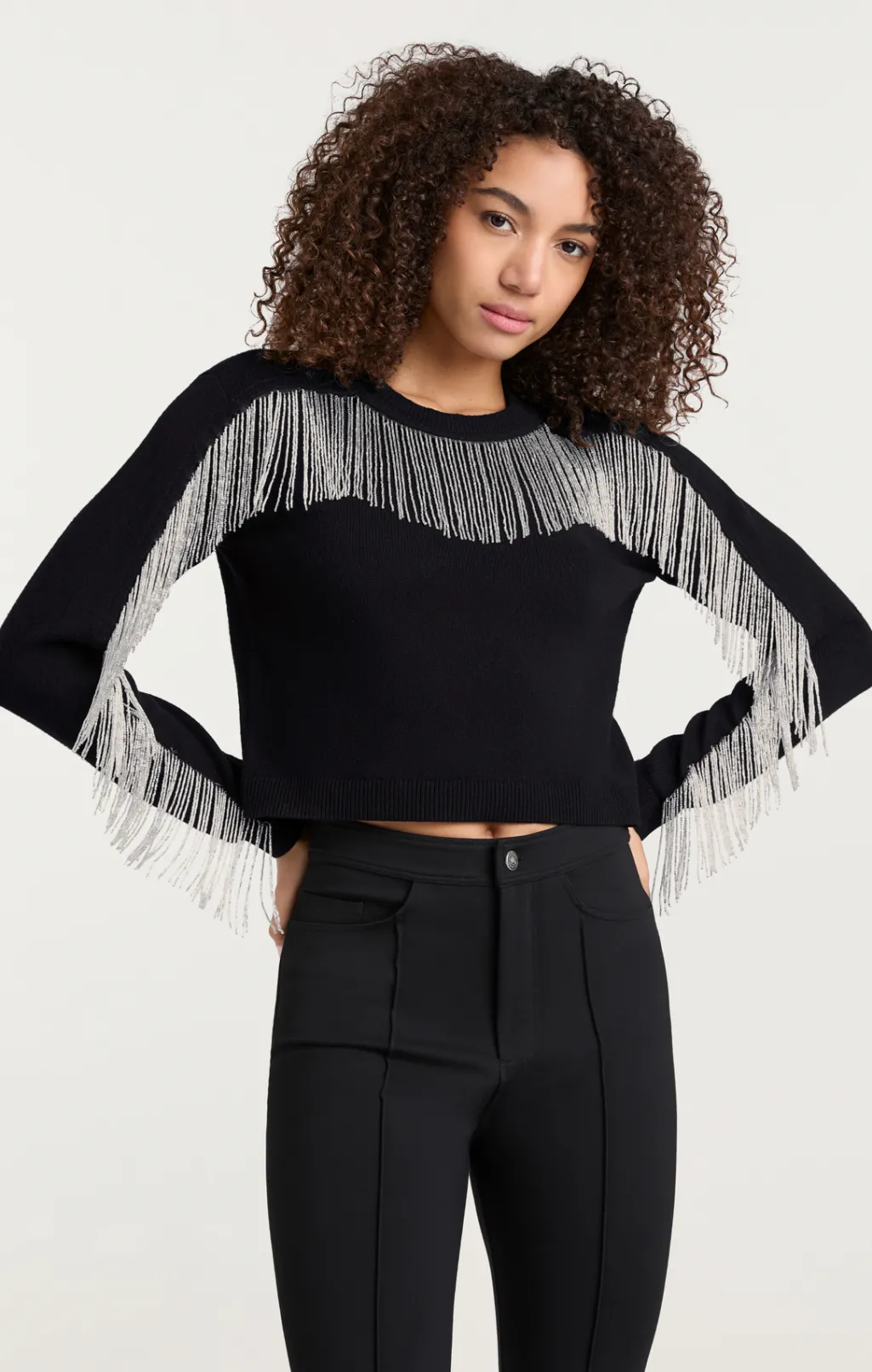 Cinq à Sept Althea Sweater Black/silver Outlet