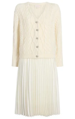 Cinq à Sept Amandine Cardigan Dress Ivory