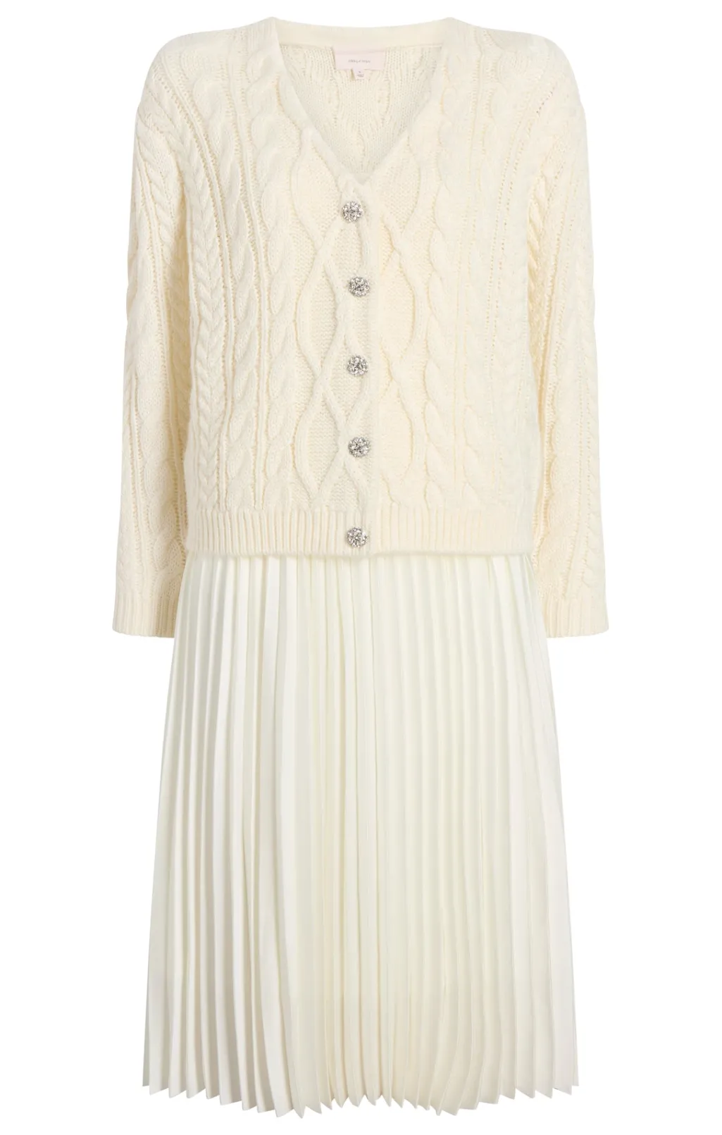 Cinq à Sept Amandine Cardigan Dress Ivory