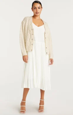 Cinq à Sept Amandine Cardigan Dress Ivory