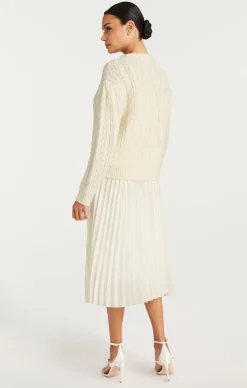 Cinq à Sept Amandine Cardigan Dress Ivory