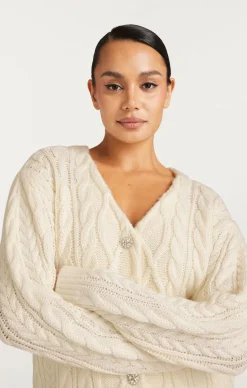 Cinq à Sept Amandine Cardigan Dress Ivory