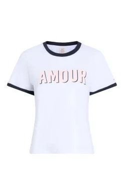 Cinq à Sept Amour Ringer Tee White Hot