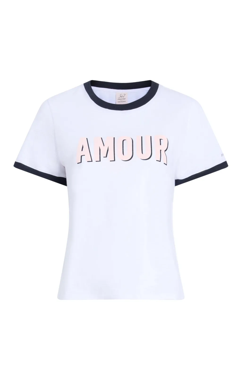 Cinq à Sept Amour Ringer Tee White Hot