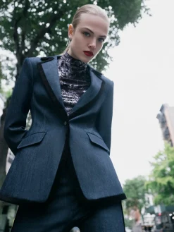 Cinq à Sept Ariane Blazer Indigo/black New