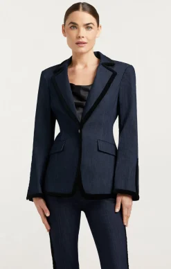 Cinq à Sept Ariane Blazer Indigo/black New