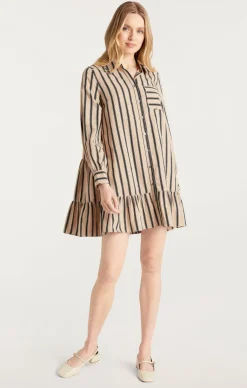 Cinq à Sept Arlette Dress Khaki/Black Clearance