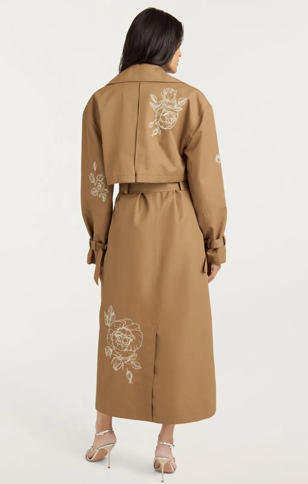 Cinq à Sept Astrid Trench Khaki/Silver New