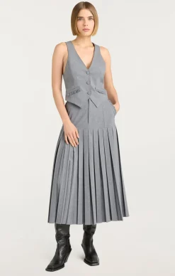 Cinq à Sept Bane Skirt SteelGrey Discount