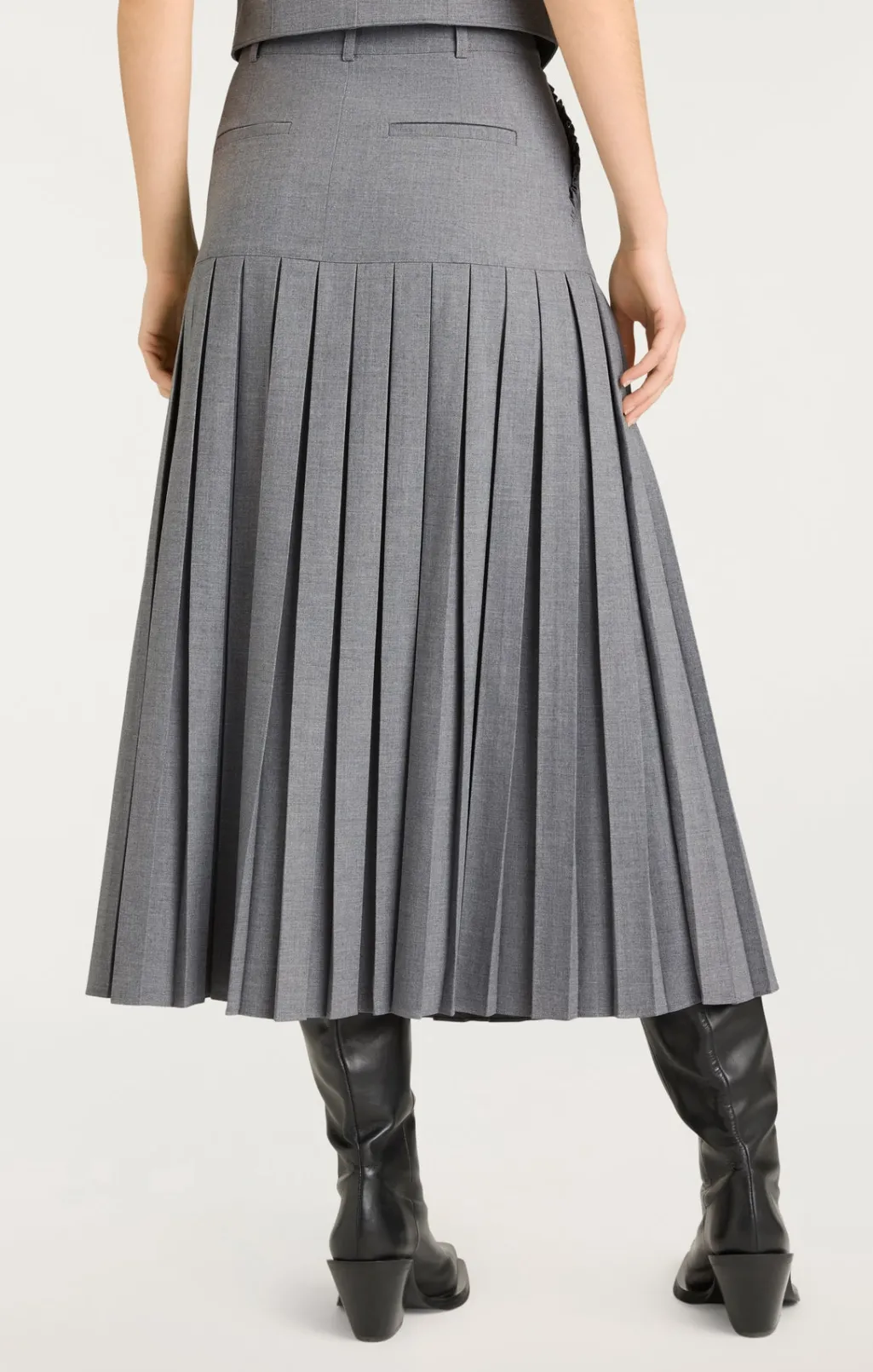 Cinq à Sept Bane Skirt SteelGrey Discount