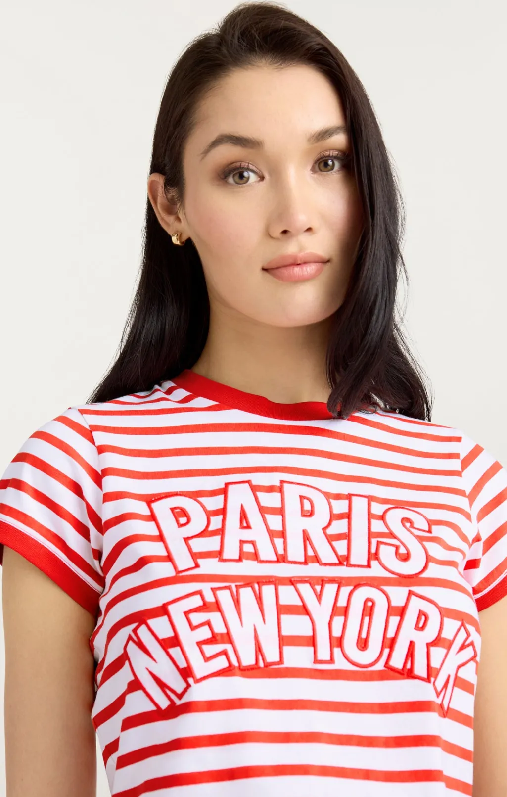 Cinq à Sept Becka Tee White/CherryTomato Sale