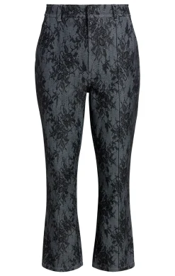Cinq à Sept Bonded Lace Cropped Evelyn Pant LightIndigo/Black Discount
