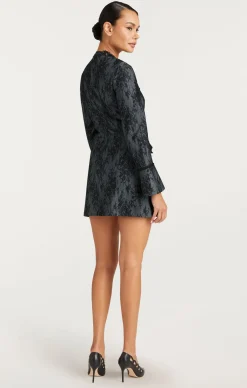 Cinq à Sept Bonded Lace Reina Dress LightIndigo/Black Outlet