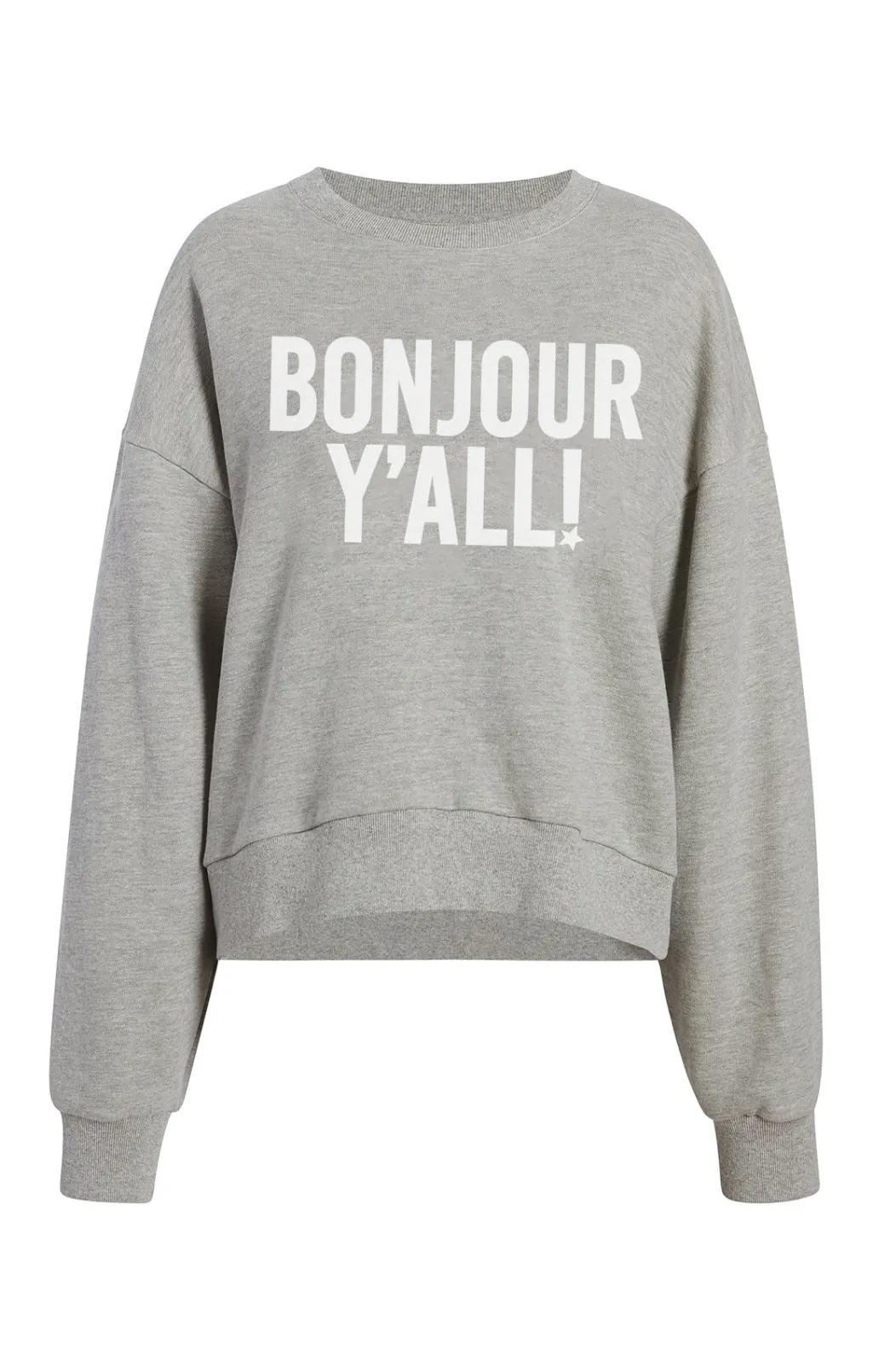 Cinq à Sept Bonjour Y'all Brandy Pullover HeatherGrey/white Discount