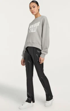 Cinq à Sept Bonjour Y'all Brandy Pullover HeatherGrey/white Discount