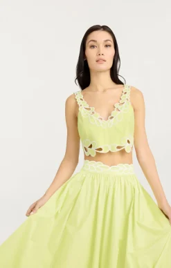 Cinq à Sept Bonnie Top LimeKiss/white Outlet