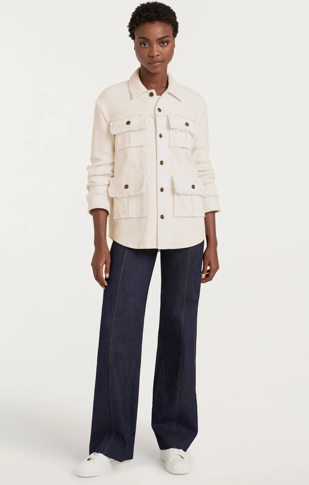Cinq à Sept Boucle Combo Vera Jacket Gardenia Best