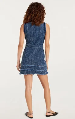 Cinq à Sept Boucle Denim Mindie Dress Indigo