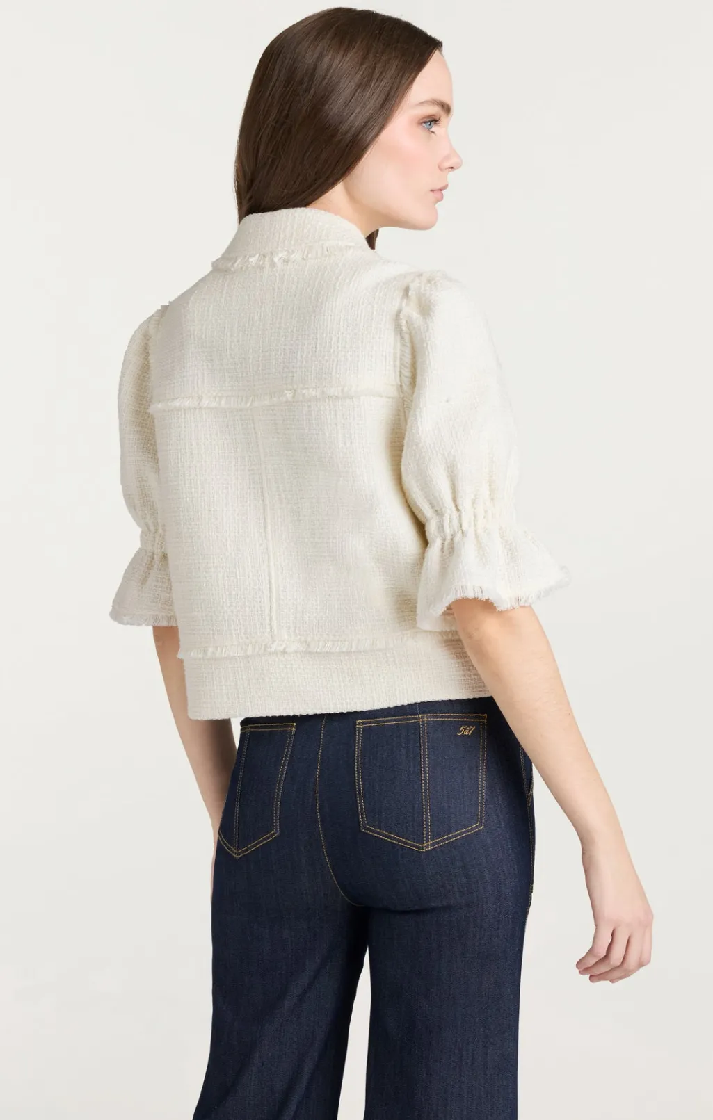 Cinq à Sept Boucle Holly Jacket Gardenia Online
