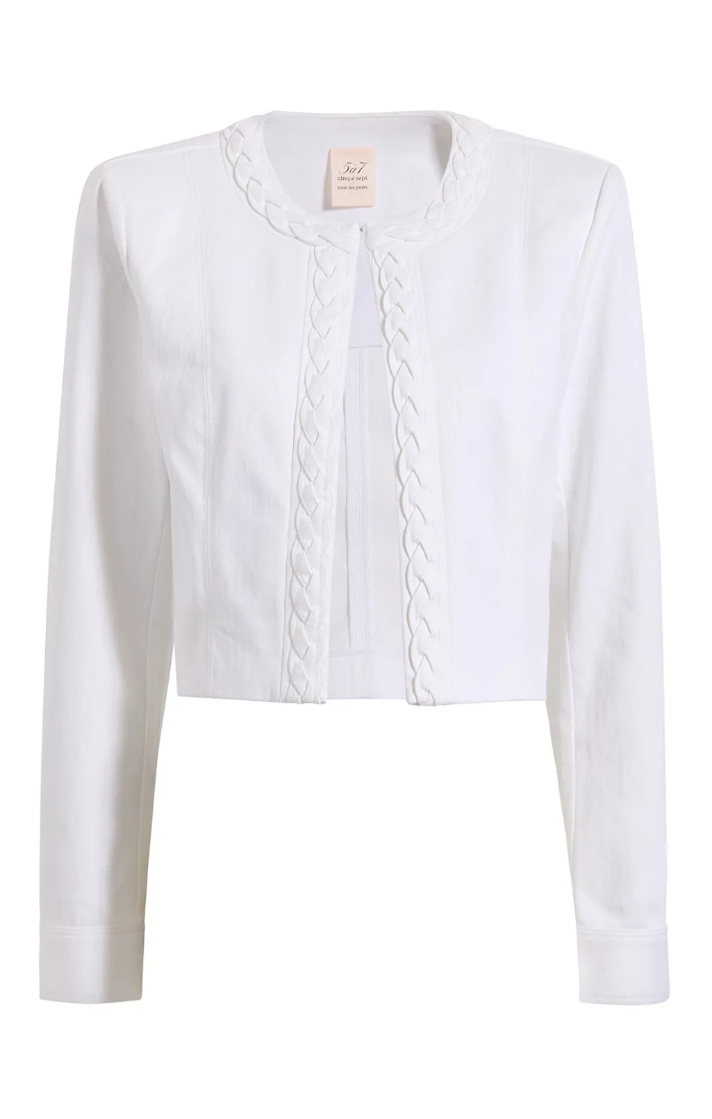 Cinq à Sept Braided Ayala Jacket White Clearance