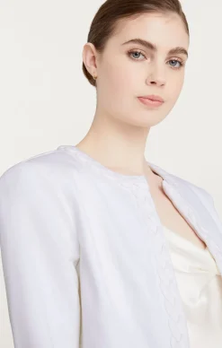 Cinq à Sept Braided Ayala Jacket White Clearance