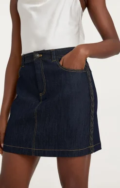 Cinq à Sept Braided Lynette Skirt Indigo Hot