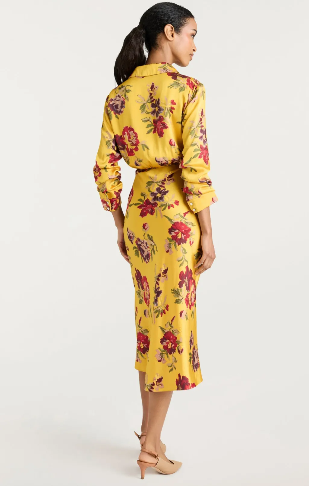 Cinq à Sept Brigitte Floral Jacey Dress DeepGoldMulti Outlet