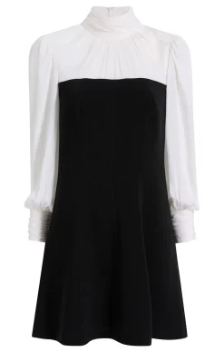 Cinq à Sept Caley Dress Black/Ivory Clearance