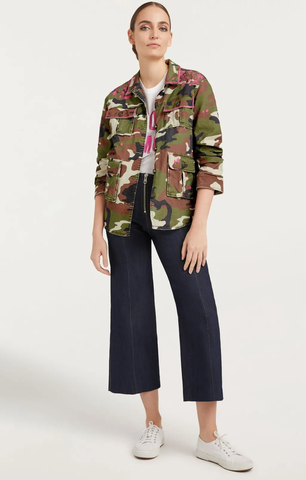 Cinq à Sept Camo Floral Vine Vera Jacket ClassicMulti New