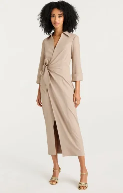 Cinq à Sept Cayleigh Dress Khaki Sale