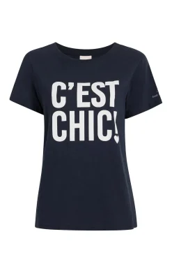 Cinq à Sept C'est Chic Tee Navy/White New