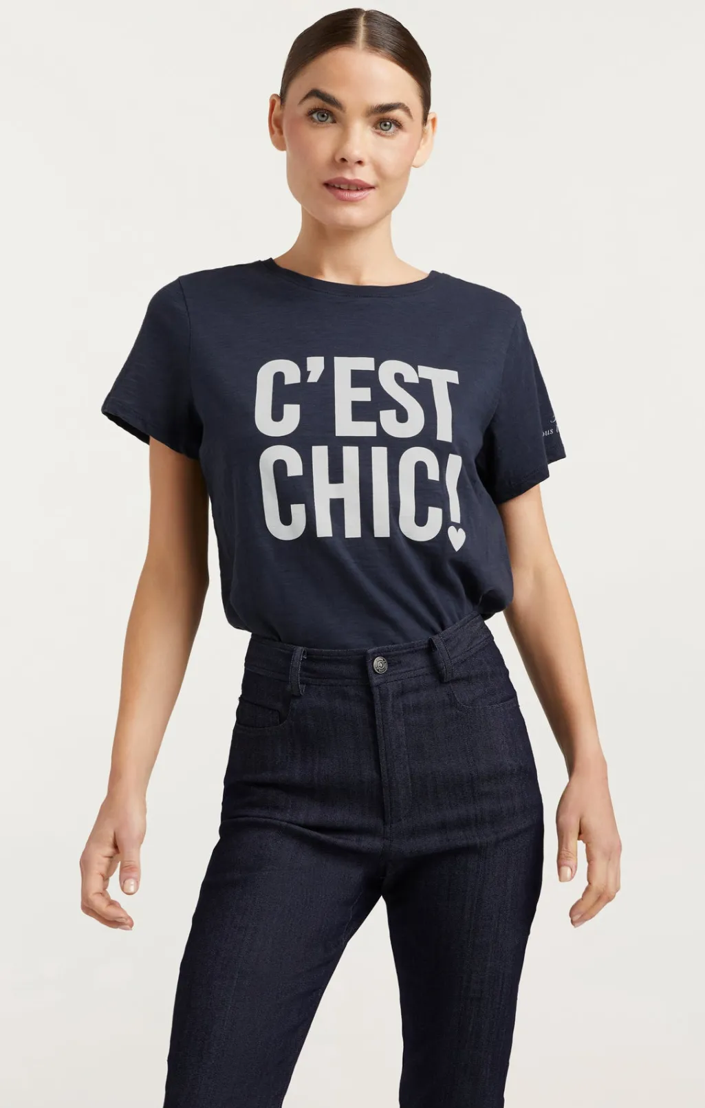 Cinq à Sept C'est Chic Tee Navy/White New