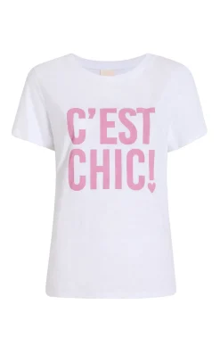Cinq à Sept Cest Chic Tee White/Primrose Online