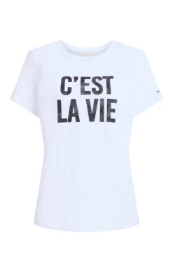 Cinq à Sept C'est La Vie Tee White/Black Outlet