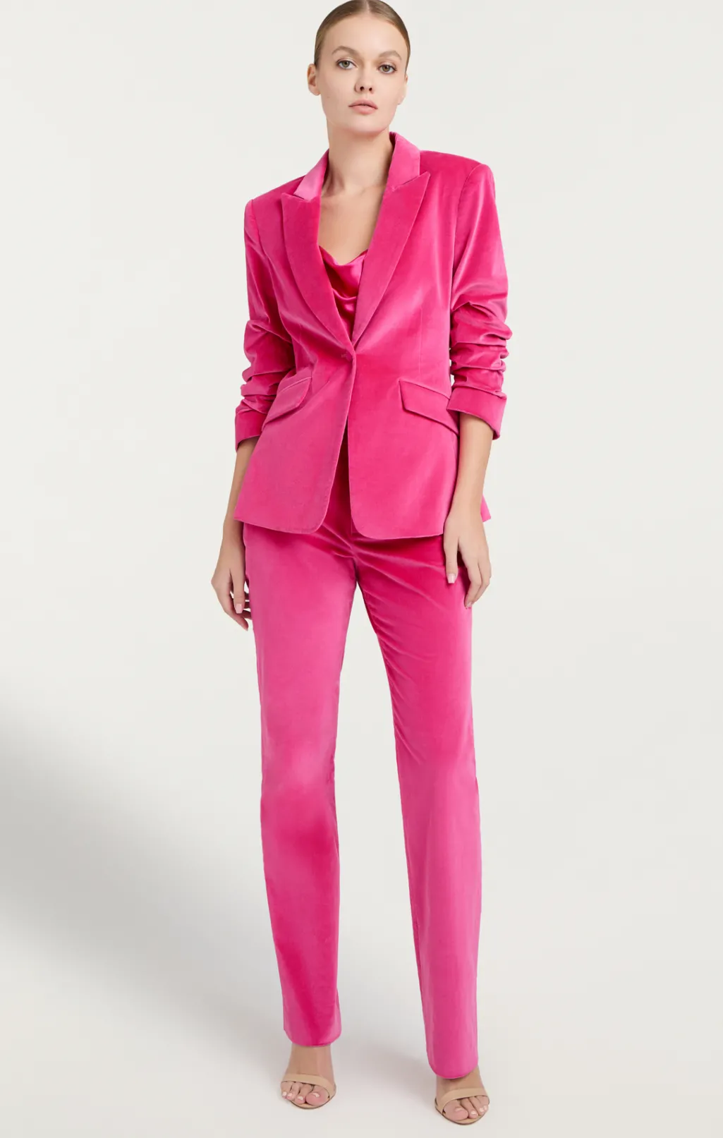 Cinq à Sept Chenille Velvet Kerry Pant PinkDahlia Clearance