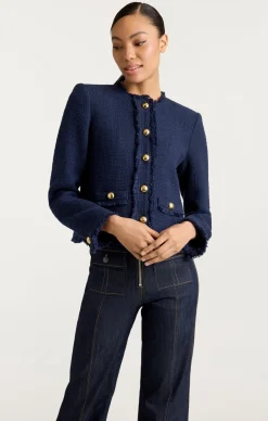 Cinq à Sept Christie Jacket Navy Clearance