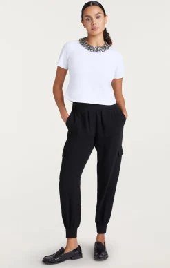 Cinq à Sept Chunky Necklace Shrunken Tee White Online