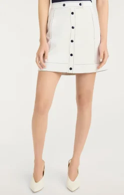 Cinq à Sept Ciara Skirt White/Navy Online