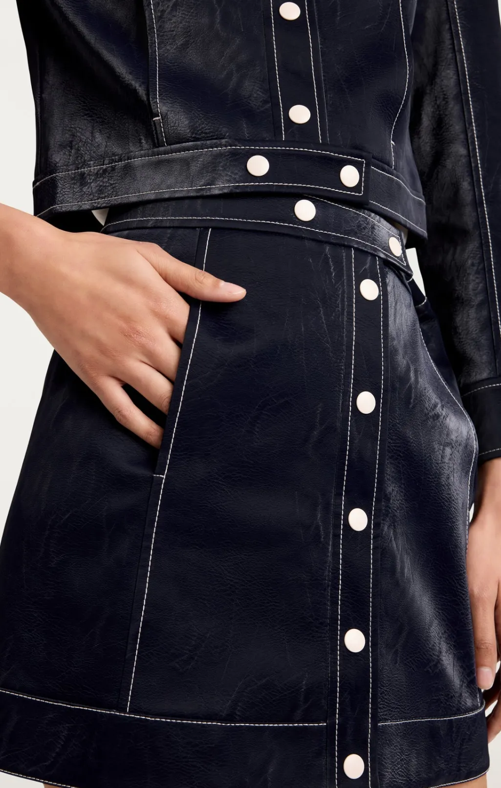 Cinq à Sept Ciara Skirt Navy/White Best