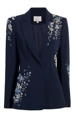 Cinq à Sept Coastal Floral Embellished Cheyenne Blazer CoastalFloralEmbellishedNavyMulti Online